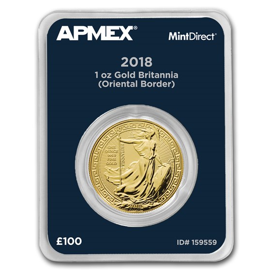 2018 GB 1 oz Gold Britannia Oriental Border (MintDirect®) 2018 GB 1 oz Gold Britannia Oriental Border (MintDirect®)